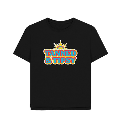 Black Tanned And Tipsy Women's Relaxed Fit T-shirt