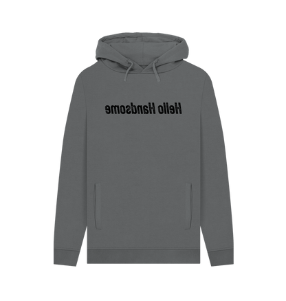 Slate Grey Hello Handsome Men's Hoodie