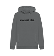 Slate Grey Hello Handsome Men's Hoodie