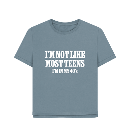 Stone Blue Printed T-shirt