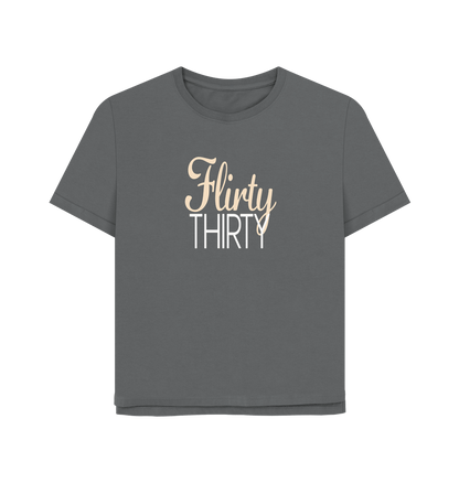 Slate Grey Flirty Thirty Women's Relaxed Fit T-shirt