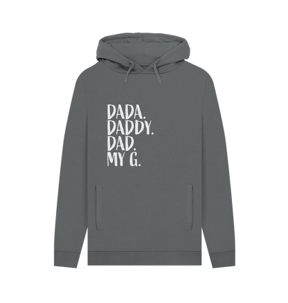 Slate Grey Dad My G Men's Hoodie