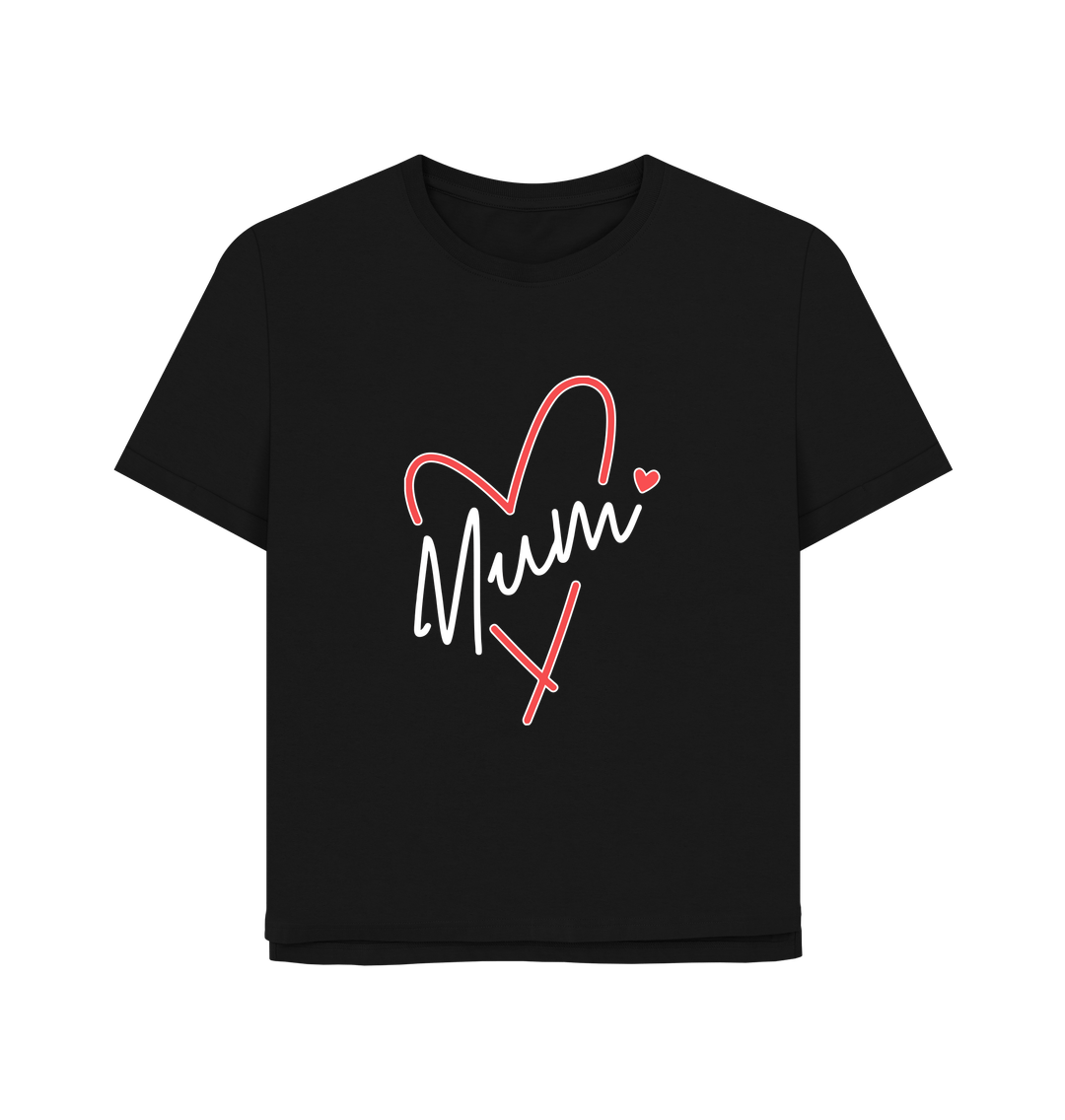 Black Mum Relaxed Fit Women's T-shirt