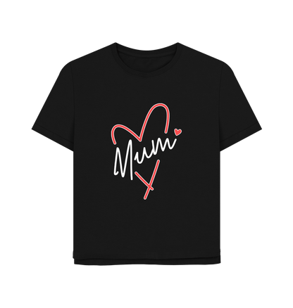 Black Mum Relaxed Fit Women's T-shirt