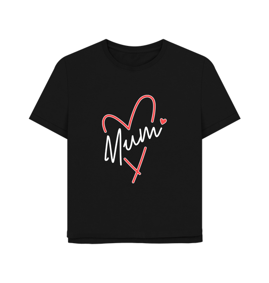 Black Mum Relaxed Fit Women's T-shirt