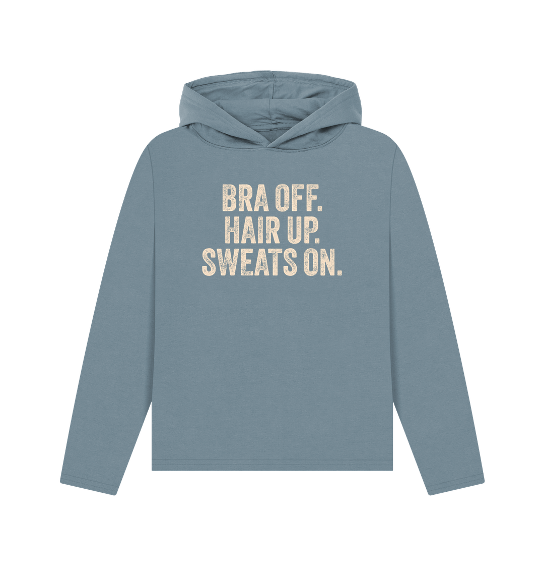 Stone Blue Bra Off Women's Hoodie