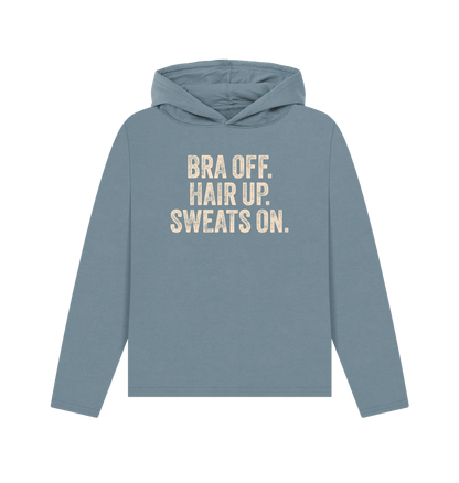 Stone Blue Bra Off Women's Hoodie