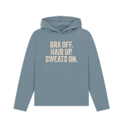 Stone Blue Bra Off Women's Hoodie