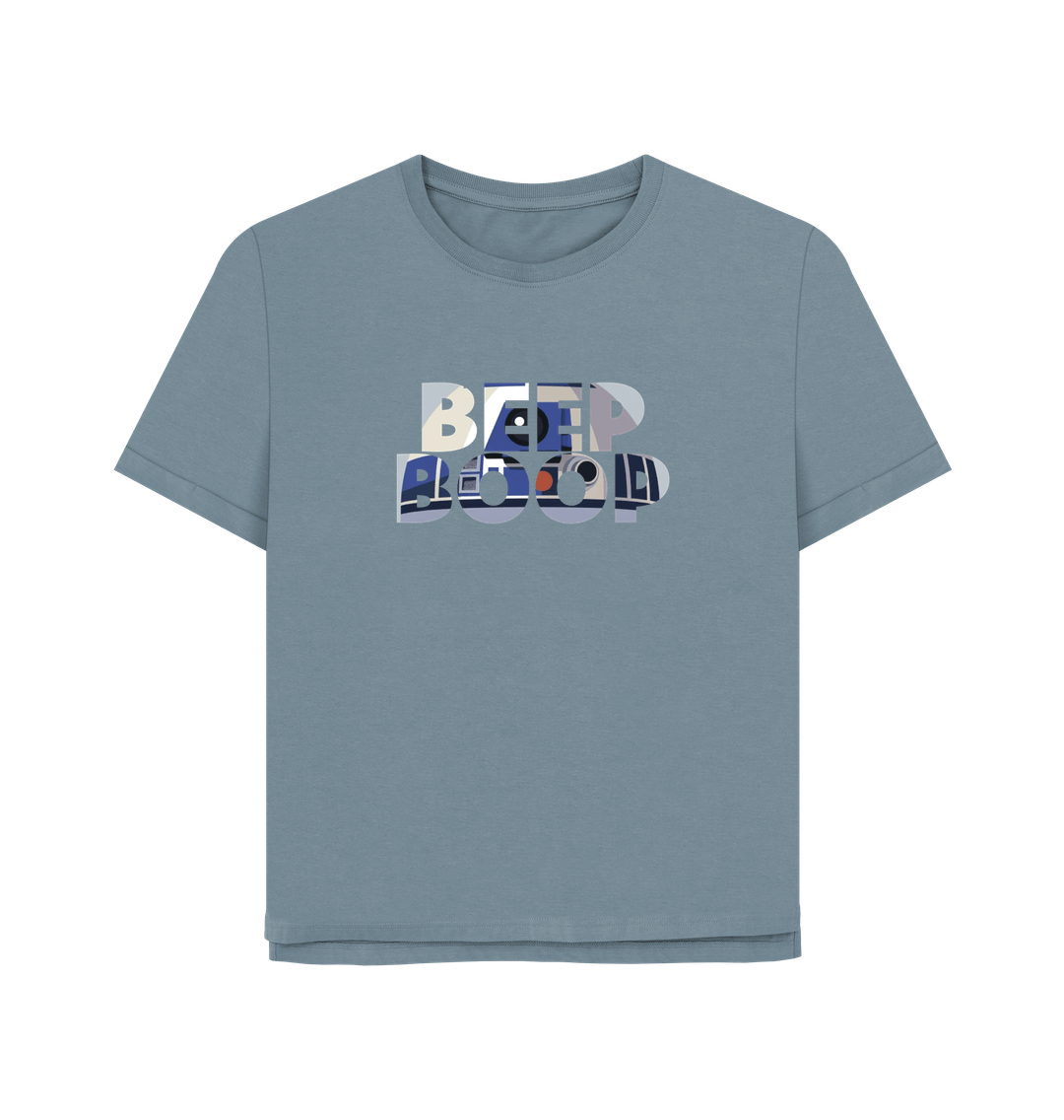 Stone Blue Beep Boop R2 Women's Relaxed Fit T-shirt
