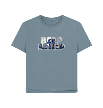 Stone Blue Beep Boop R2 Women's Relaxed Fit T-shirt