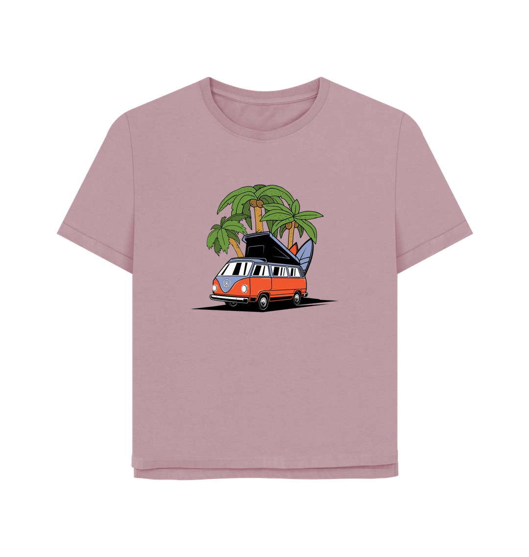 Mauve Campervan Women's Relaxed Fit T-shirt