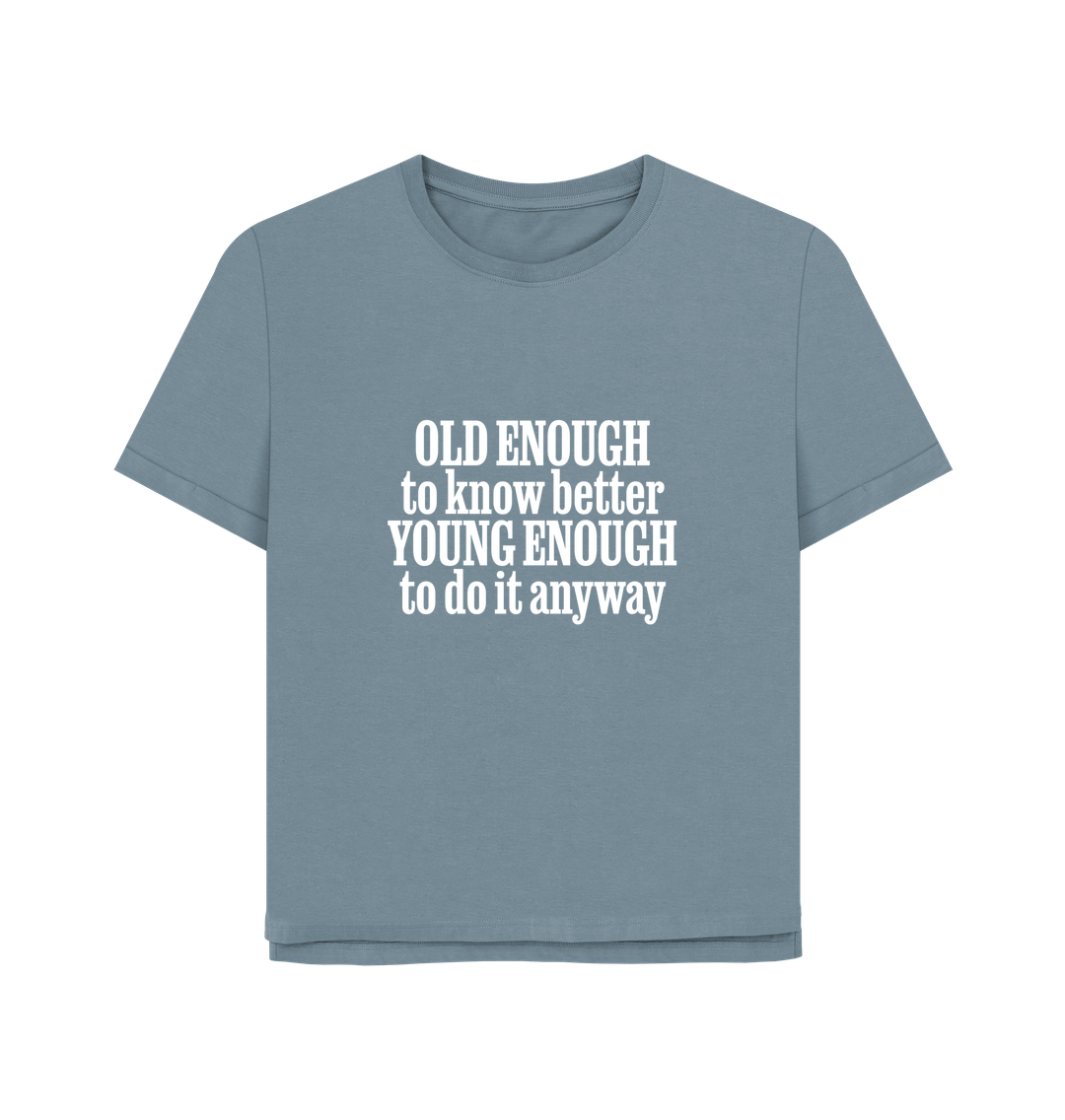 Stone Blue Printed T-shirt