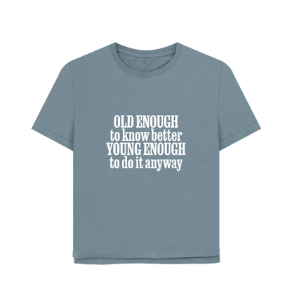 Stone Blue Printed T-shirt