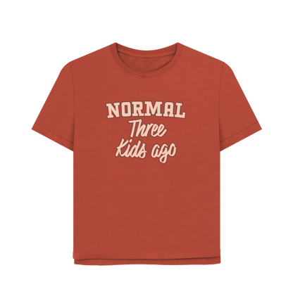 Rust Normal Three Women's Relaxed Fit T-shirt