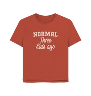 Rust Normal Three Women's Relaxed Fit T-shirt