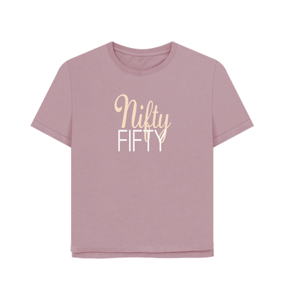 Mauve Nifty Fifty Women's Relaxed Fit T-shirt