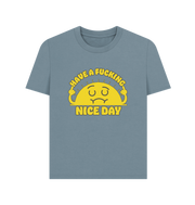 Stone Blue Printed T-shirt