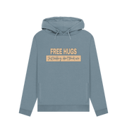 Stone Blue Free Hugs Women's Hoodie