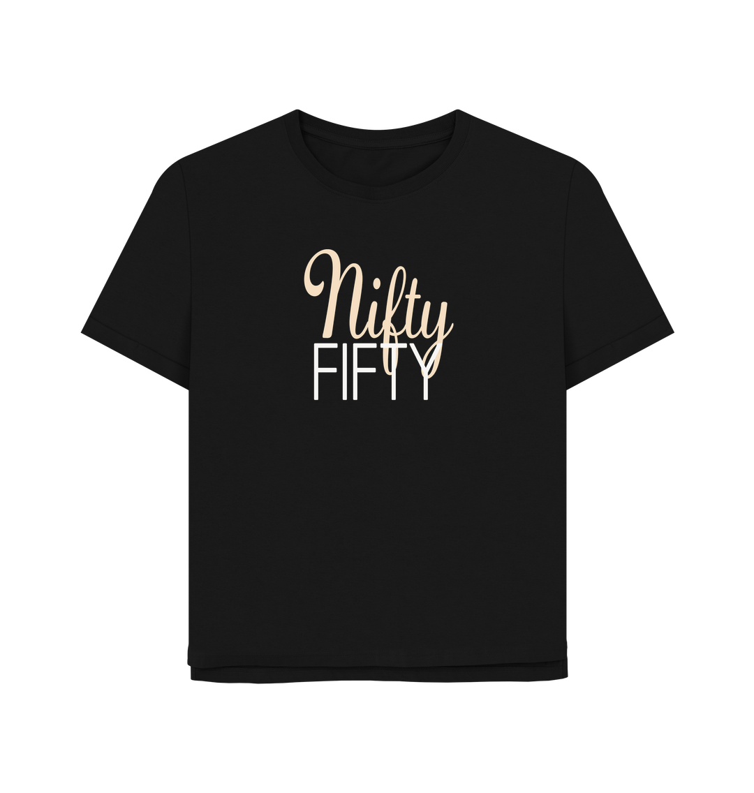Black Nifty Fifty Women's Relaxed Fit T-shirt