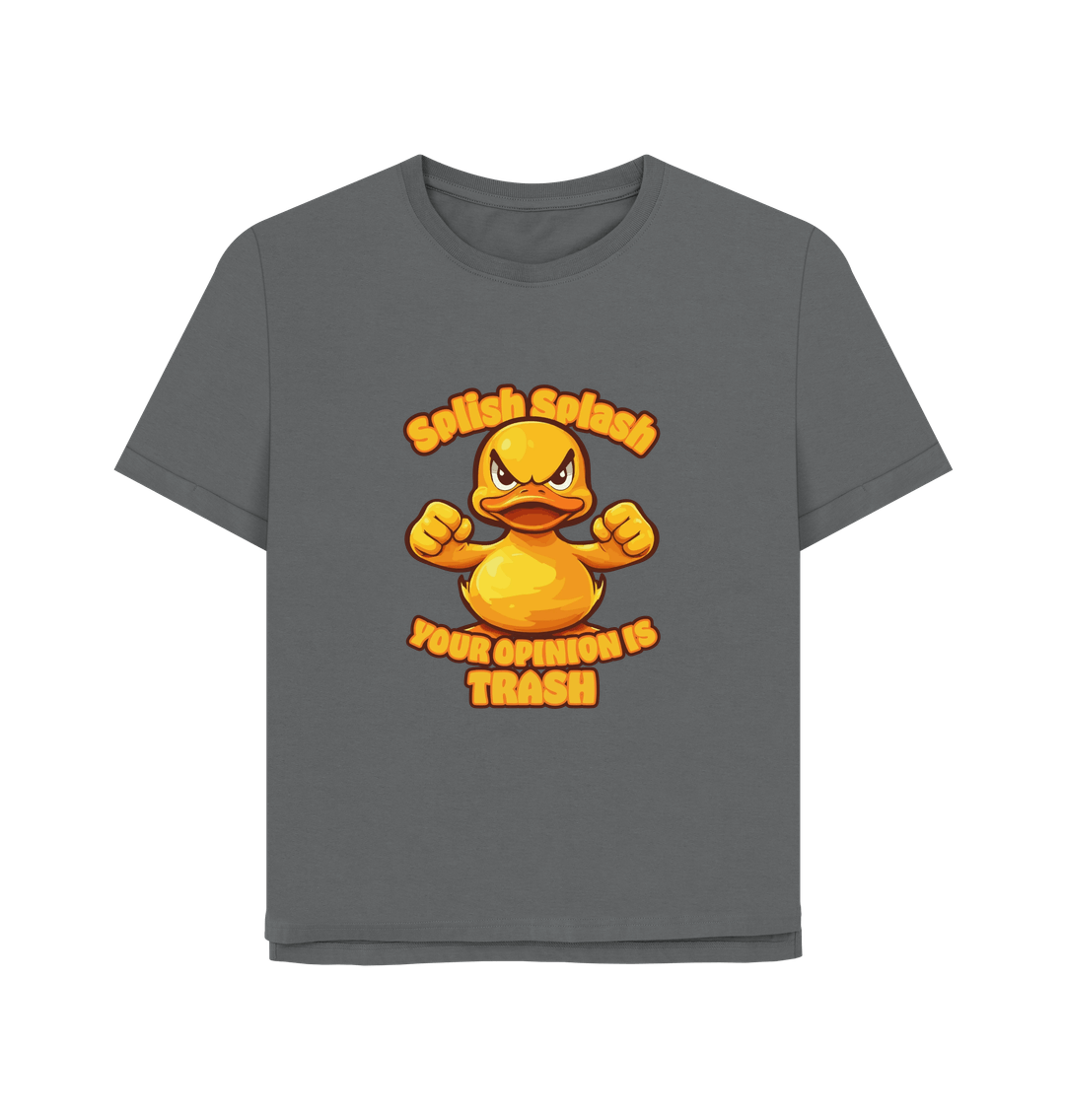 Slate Grey Splish Splash Women's Relaxed Fit T-shirt