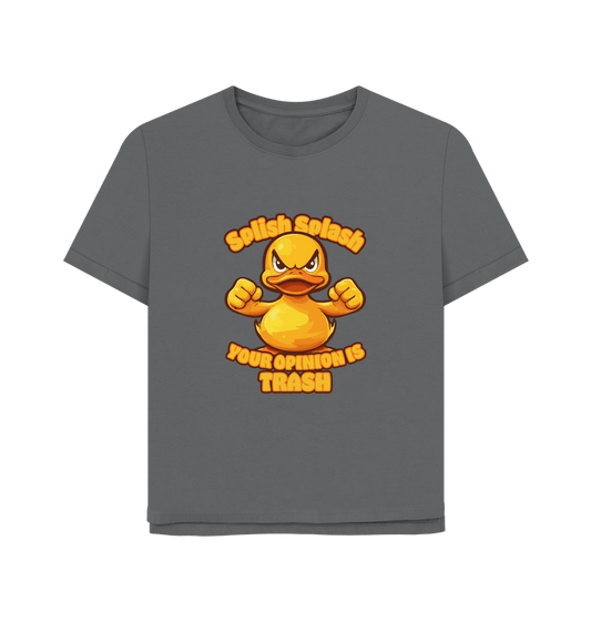 Slate Grey Splish Splash Women's Relaxed Fit T-shirt