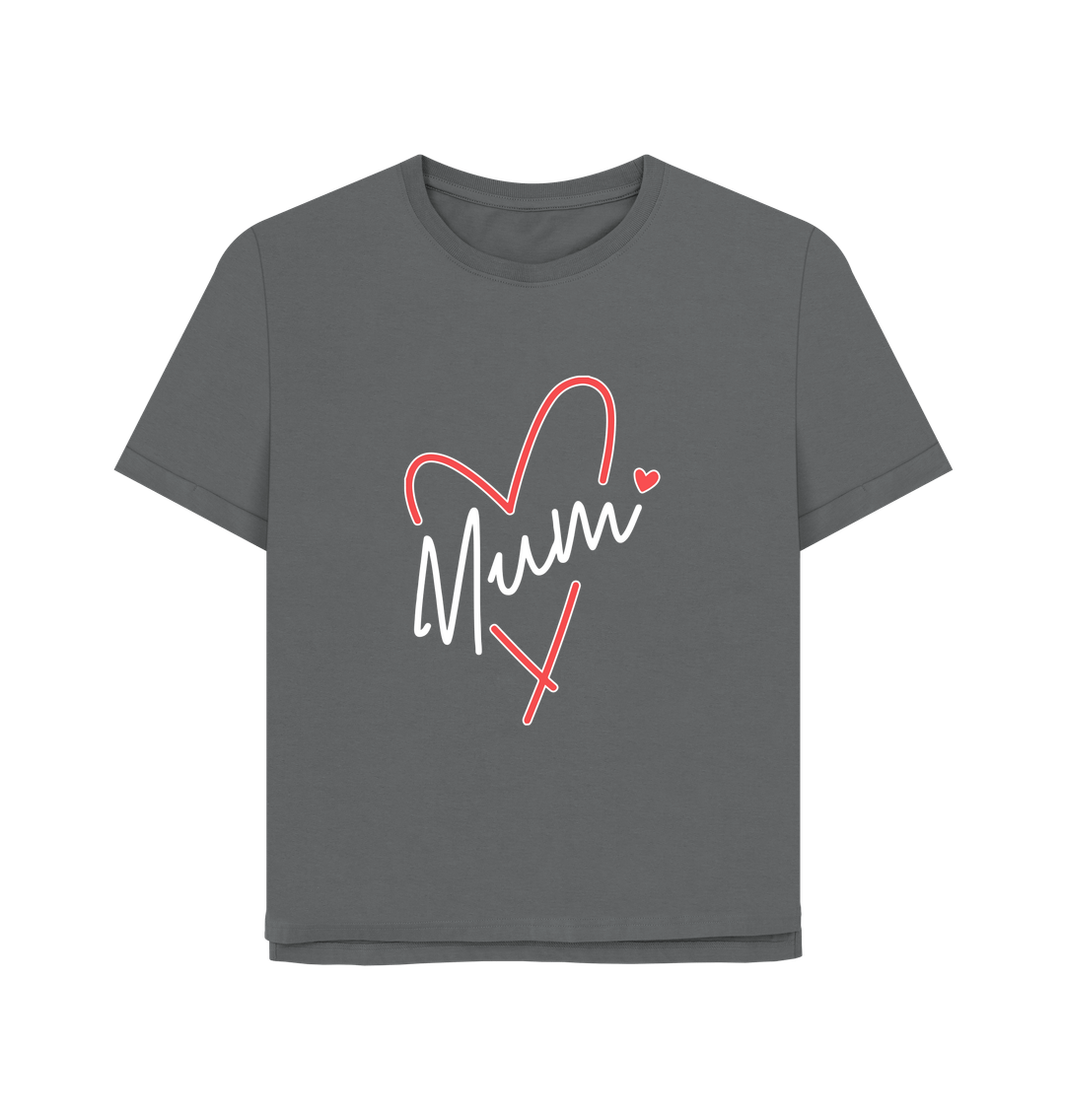 Slate Grey Mum Relaxed Fit Women's T-shirt