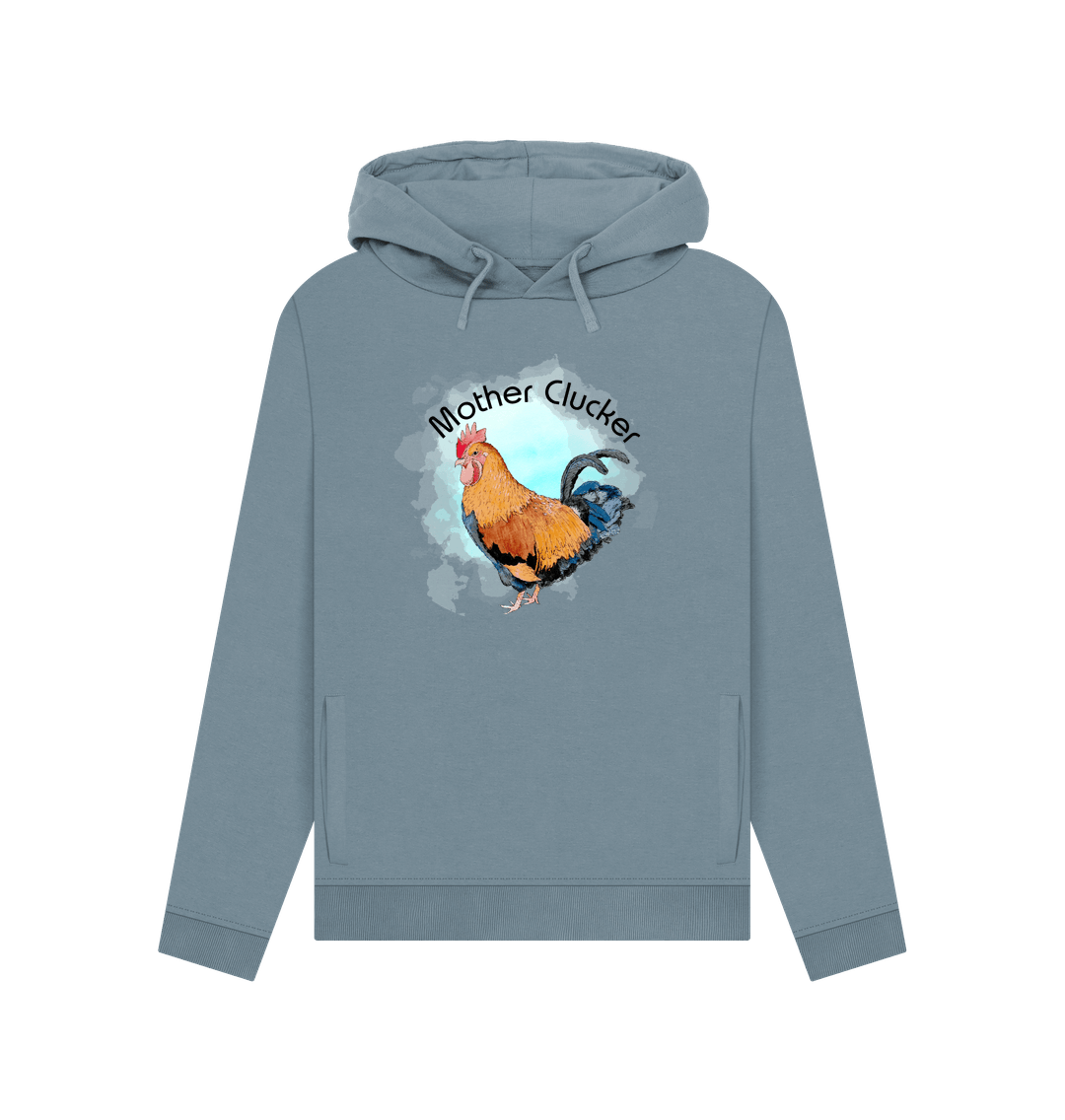 Stone Blue Mother Clucker Women's Hoodie