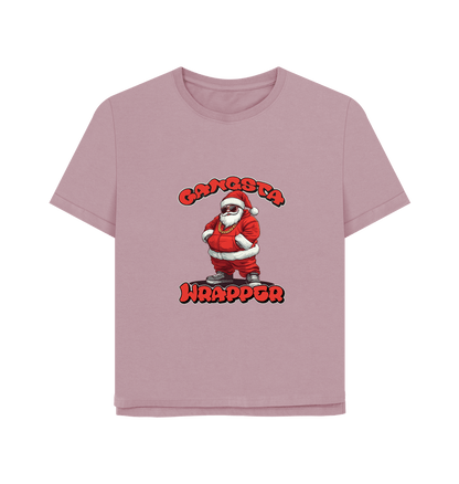 Mauve Gangsta Wrapper Women's Relaxed Fit Christmas T-shirt