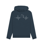 Navy Blue Cat Cardio Women's Hoodie