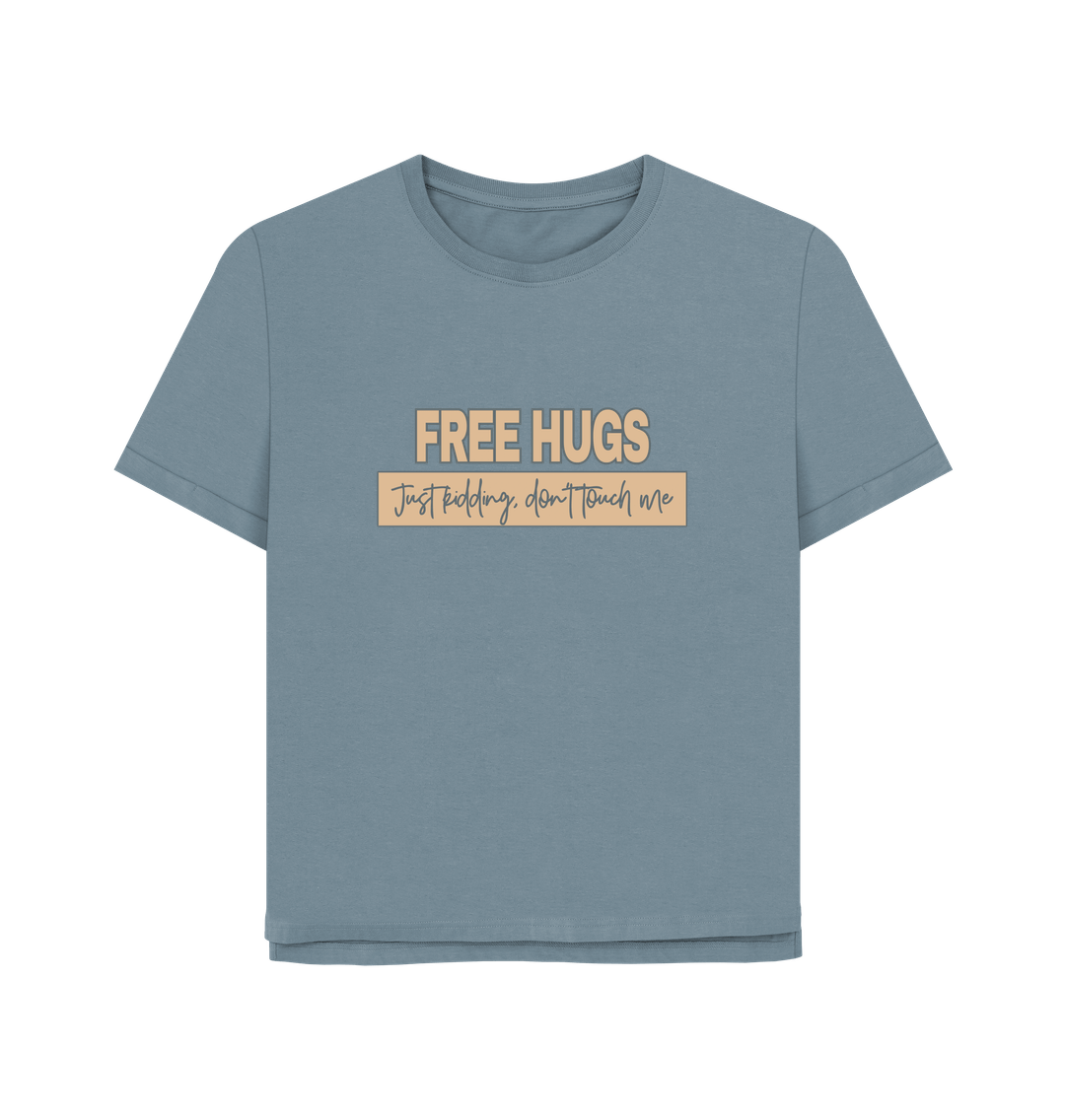Stone Blue Free Hugs Women's Relaxed Fit T-shirt