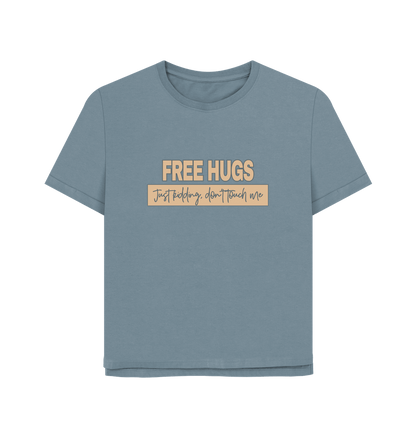 Stone Blue Free Hugs Women's Relaxed Fit T-shirt