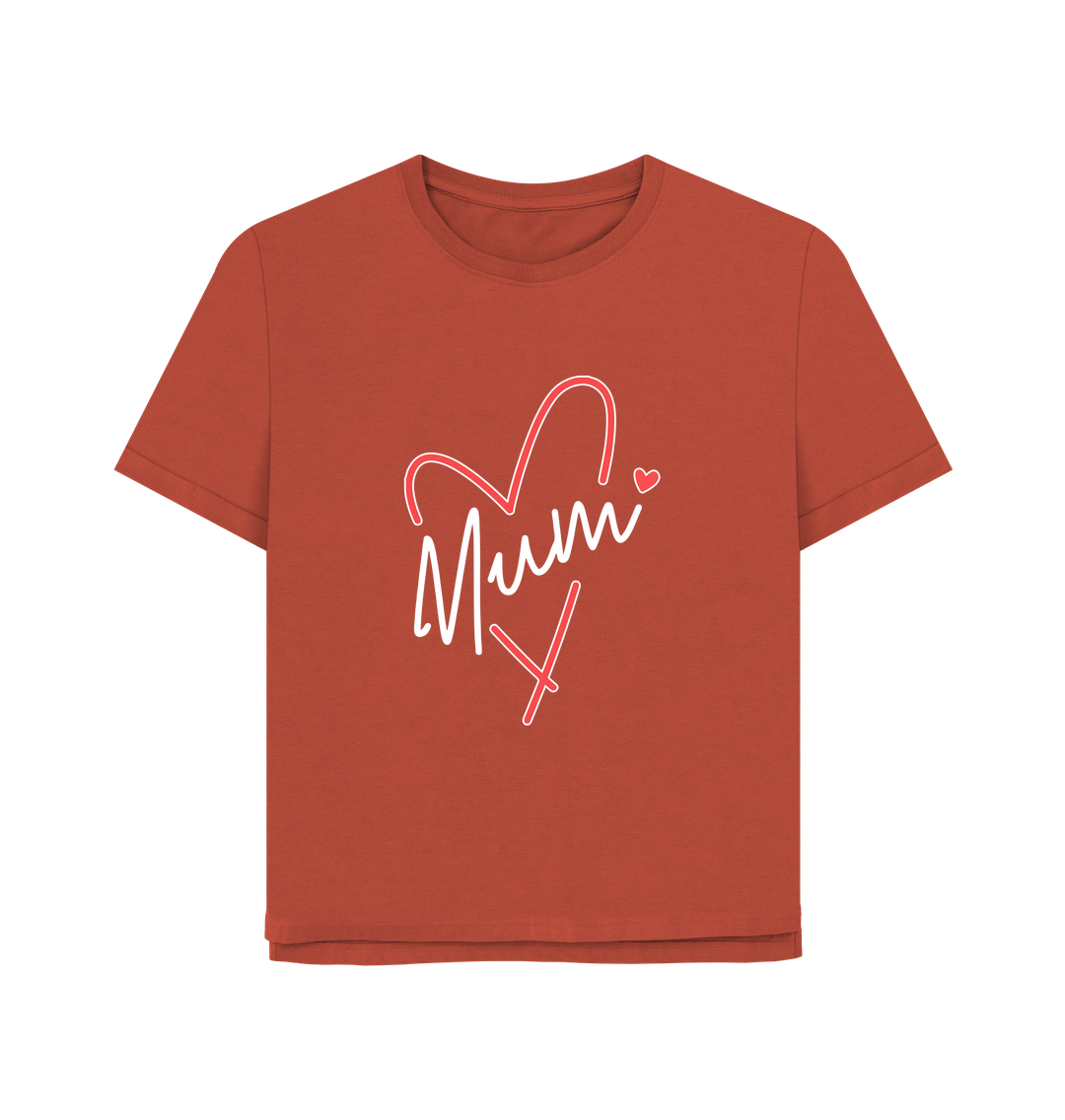 Rust Mum Relaxed Fit Women's T-shirt