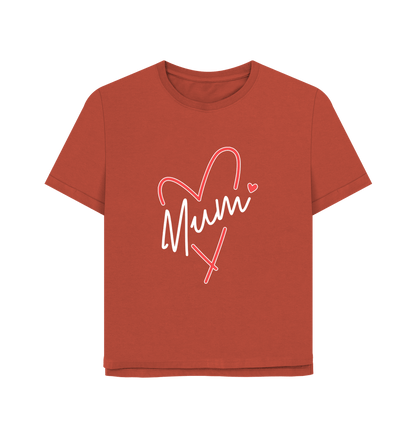 Rust Mum Relaxed Fit Women's T-shirt