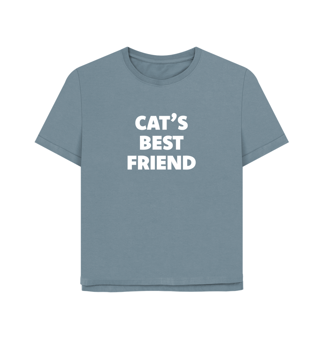 Stone Blue Cat's Best Friend Women's Relaxed Fit T-shirt