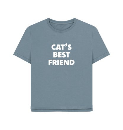Stone Blue Cat's Best Friend Women's Relaxed Fit T-shirt