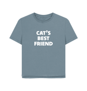 Stone Blue Cat's Best Friend Women's Relaxed Fit T-shirt