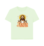 Pastel Green Jesus Loves You Women's Relaxed Fit T-shirt