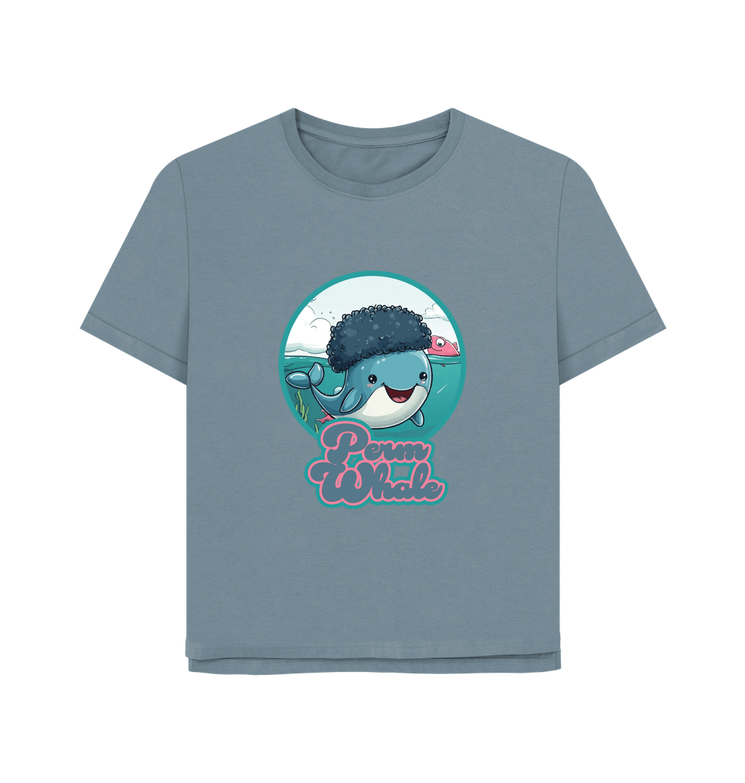 Stone Blue Printed T-shirt