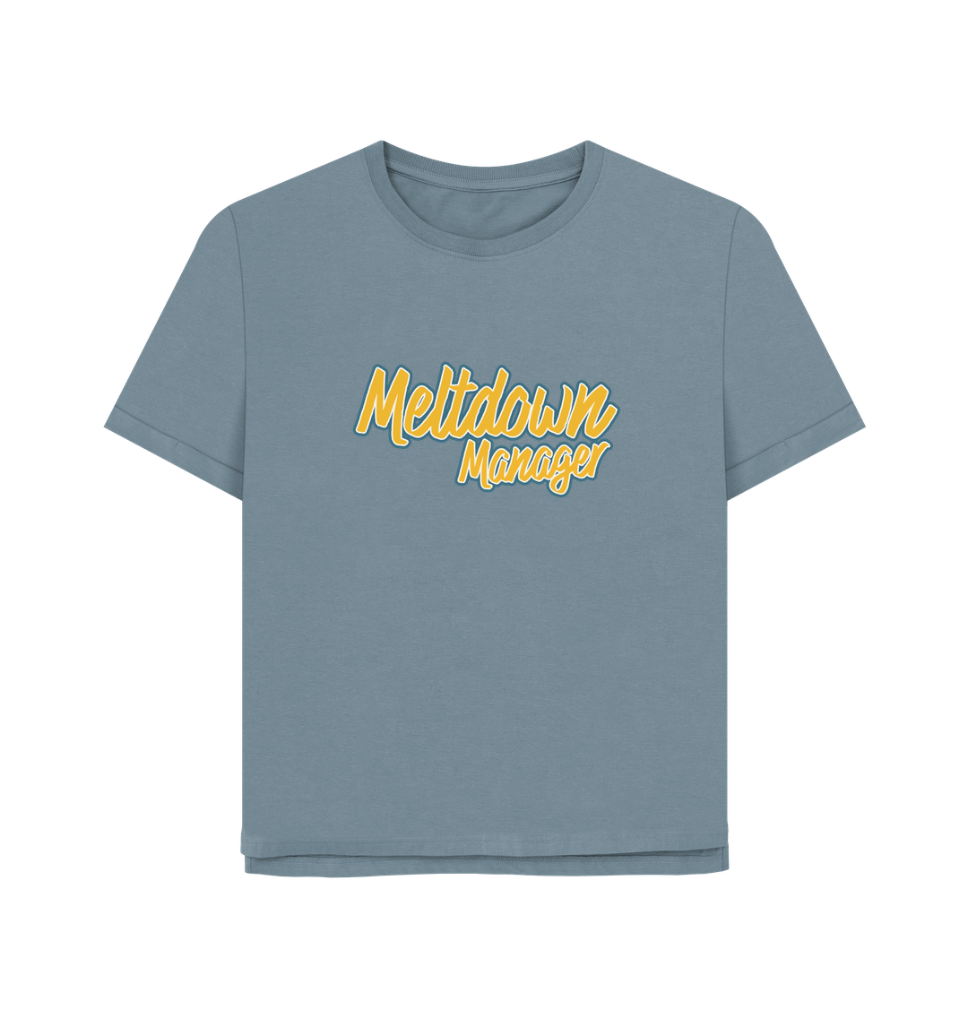 Stone Blue Meltdown Manager Women's Relaxed Fit T-shirt