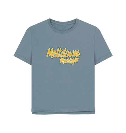 Stone Blue Meltdown Manager Women's Relaxed Fit T-shirt