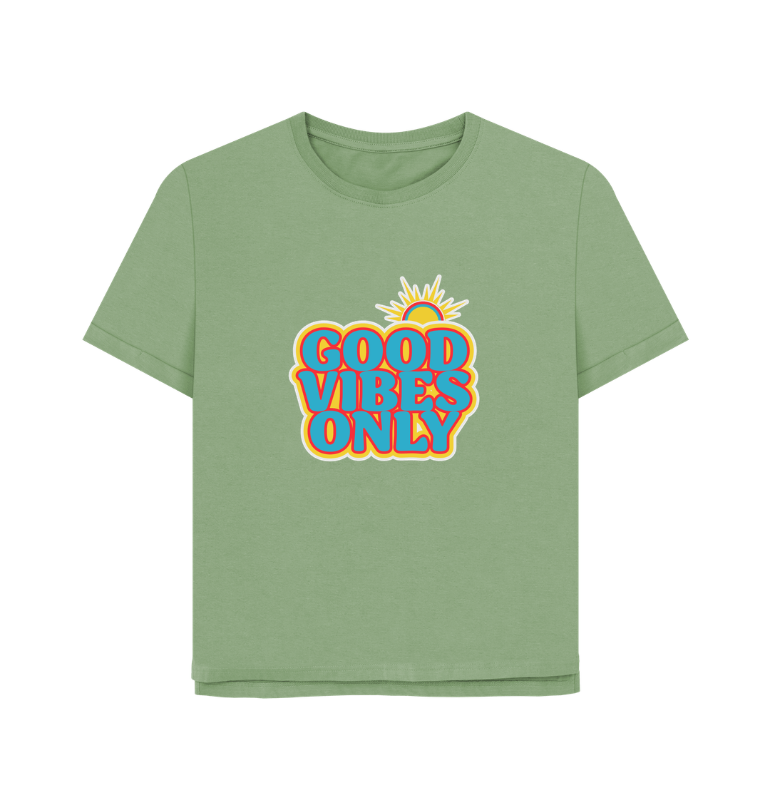 Sage Good Vibes Women's Relaxed Fit T-shirt