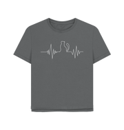 Slate Grey Cat Cardio Woman's Relaxed Fit T-shirt