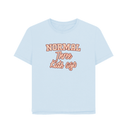 Sky Blue Normal Three Women's Relaxed Fit T-shirt