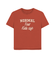 Rust Normal Four Women's Relaxed Fit T-shirt