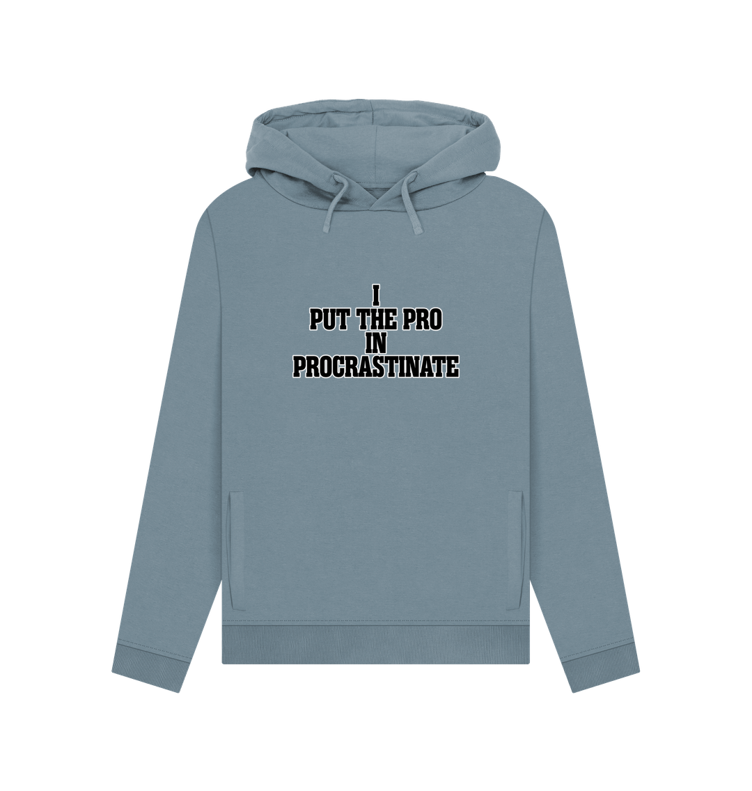 Stone Blue Procrastinate Women's Hoodie