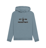 Stone Blue Procrastinate Women's Hoodie