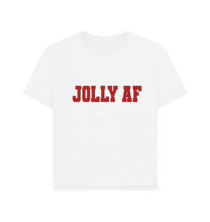 White Jolly AF Women's Relaxed Fit T-shirt