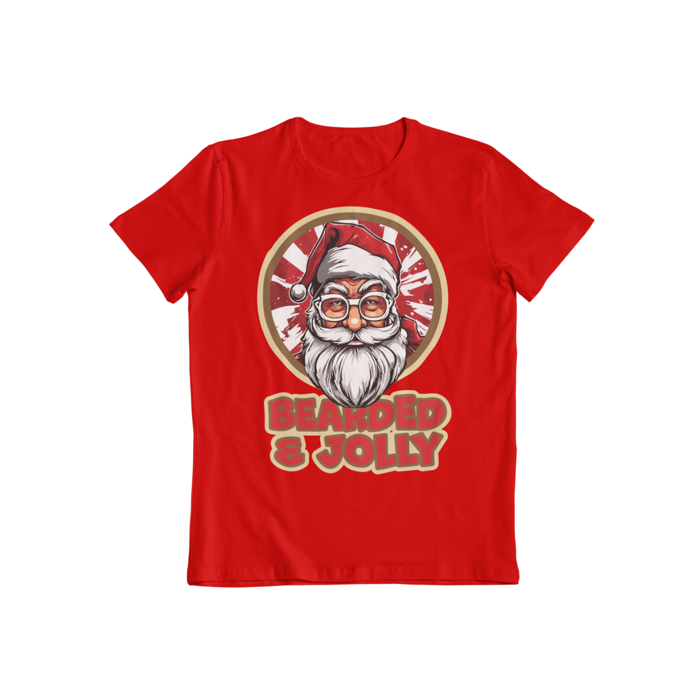 Bearded and Jolly Santa T-shirt - Teevolution