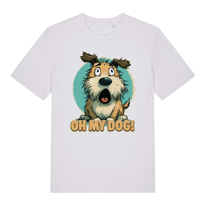 White Oh My Dog funny graphic t-shirt with bold Oh My Dog lettering  