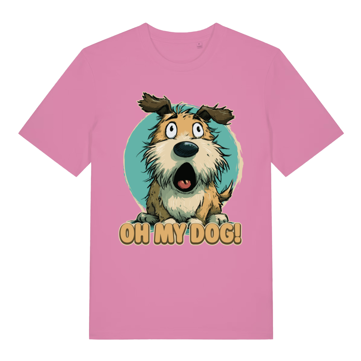 Pink Oh My Dog funny graphic t-shirt with bold Oh My Dog lettering  